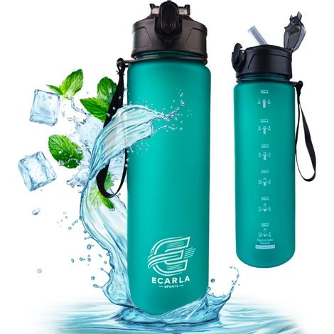 Gourde de sport ECARLA 750 ml Turquoise mat BD50 (1/4)