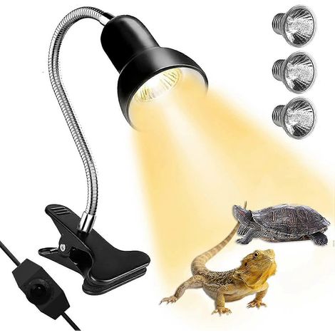 Lampe chauffante pour tortues et reptiles, 25 W + 50 W UVA/UVB (1/5)