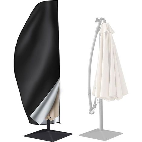 Housse de parasol d'extérieur robuste en tissu Oxford noir — 205 cm (57 x 48 x 25 cm) — Tissu imperméable 210D (1/5)