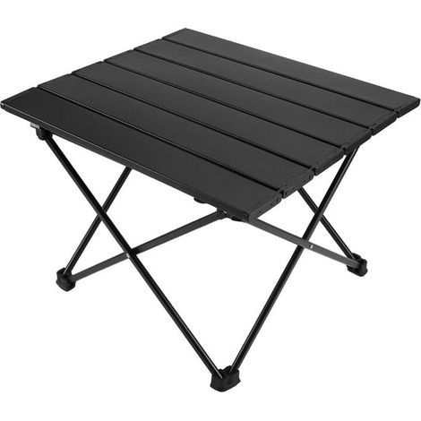 Table Pliante de Camping en Plein Air, Table de Pique-Nique, Barbecue, Bureau Pliable, Table Portable en Aluminium Ultralégère et Résistante, Noire (1/2)