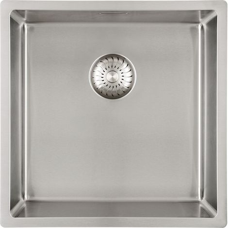 Solido 3D-Spüle CAPP50R10 Edelstahl Spülbecken - Integral-Siebkorbüberlaufventil - 540x440mm