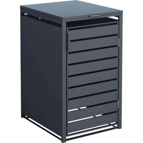 Westmann Box pour poubelles en métal Kubus 240 L Anthracite 68x80x116 cm (1/5)