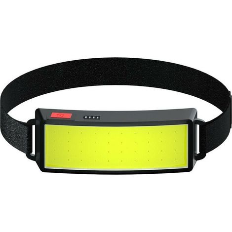Lampada frontale ricaricabile a LED COB - Ultra luminosa, leggera - 500 lumen - 3 modalità di illuminazione - Lampada frontale USB regolabile per campeggio, escursionismo, pesca [Classe energetica A++ (1/5)