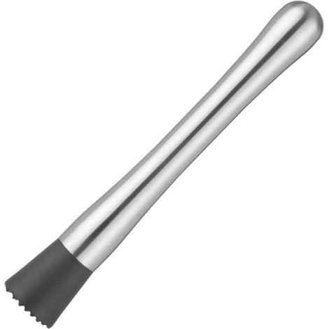 Mortier Et Pilon - Acier Inoxydable Et Abs - Pour Broyer Ingredients Cocktails - 30 X 210 Mm - 1 Unite