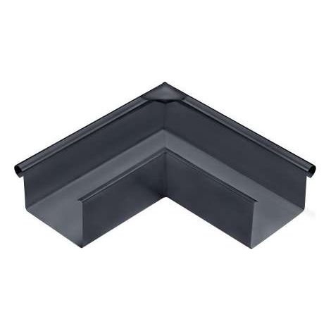 GRÖMO ALUSTAR Rinnenwinkel Anthrazit kastenförmig Außeneck 90° 333, SX (glatt), 82171 (1/2)