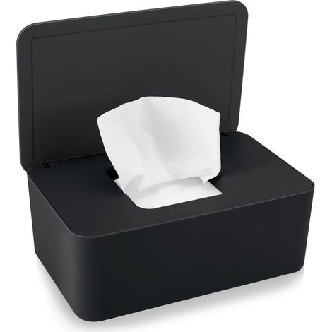 Boîte de lingettes humides de bureau avec couvercle, boîte de rangement vide, boîte de masque anti-poussière en plastique scellée