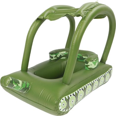 Bouée gonflable en forme de réservoir pour enfants de 1 à 3 ans, en PVC, avec jet d'eau, idéale pour les fêtes d'été au lac ou à la plage. (1/5)