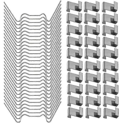 100 clips de fixation pour vitres de serre en acier inoxydable, clips en Z pour vitrage - AJ (1/5)