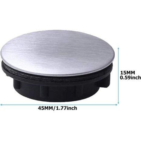 2pcs évier Ruban Trou Couvercle en Acier Inoxydable Robinet Trou Couvercle évier Trou Plaque Bouchon Bouchon obturateur pour Salle de Bain Cuisin