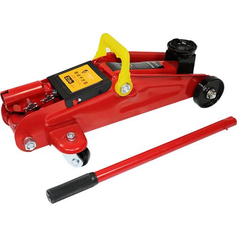 Cric Hydraulique Horizontal 2 Tonnes, Cric de Voiture Compact avec Poignée Ergonomique et Roues, pour Voitures, SUV et Véhicules Légers, Capacité de Levage 2000 kg (1/2)