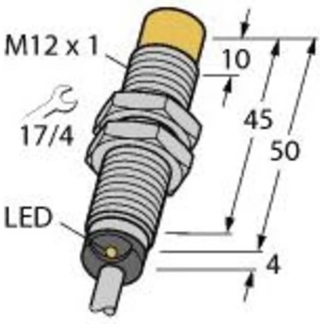[NEUWERTIG] B-Ware Turck Sensor Näherungsschalter Induktiver Sensor Ni8 U Em12 An6 X Metall Kabel
