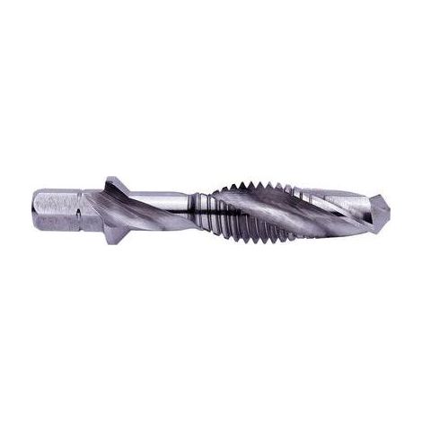 EXACT 5903 05903-MACHO DE ROSCAR COMBINADO (MÉTRICO, M5, 0,8 MM, CORTE A DERECHO, DIN 3126, HSS, 1 UNIDAD)