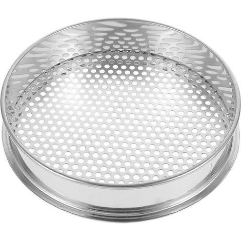 Tamis rond en acier inoxydable pour le tamisage du sol, tamis métallique pour la maison-20.00X20.00X5.50CM-Silver (1/4)