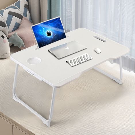 Foldable Plus Drawer Laptop Bed Desk with Drawer 60cm W x 42cm D x 28cm H (1/5)