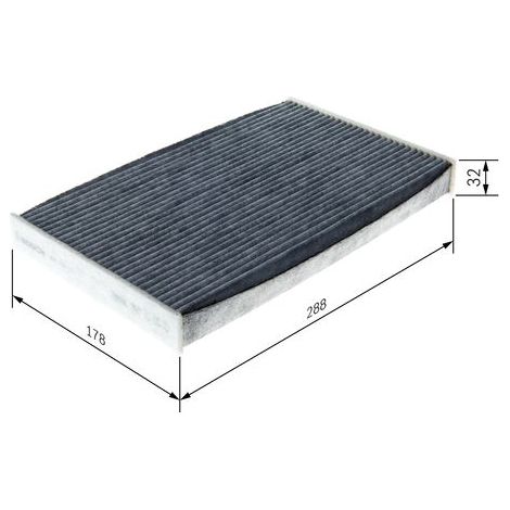 Filtre au charbon actif habitacle - 1987435591 - BOSCH (1/5)