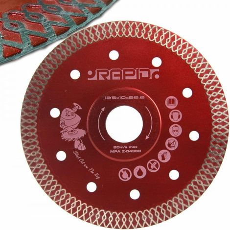 TARCZA DIAMENTOWA 125 RAPID SILENT CUT RED