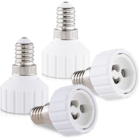 4x Adaptateur de douille - Convertisseur douilles E14 vers GU10 - Adaptateur de support de lampe culot baïonnette pour ampoule LED halogène (1/5)