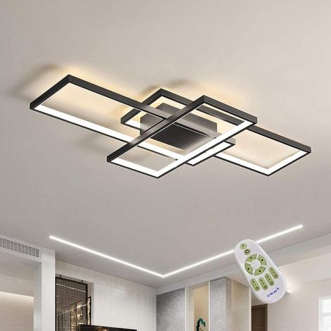 Plafonnier LED au design moderne, réglable 2 700 - 6 500 K, avec télécommande, lampe de plafond 59 W, pour salon, chambre, cuisine, couloir, balcon, salle à manger (1/5)