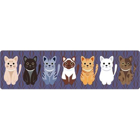 Tapis de Cuisine Antidérapant Tapis de Bain Absorbant Tapis de Devant Evier Décoratif Flannel Carpette Lavable pour Salon Chambre Salle de Bain Noir 50 x 180cm- (1/2)