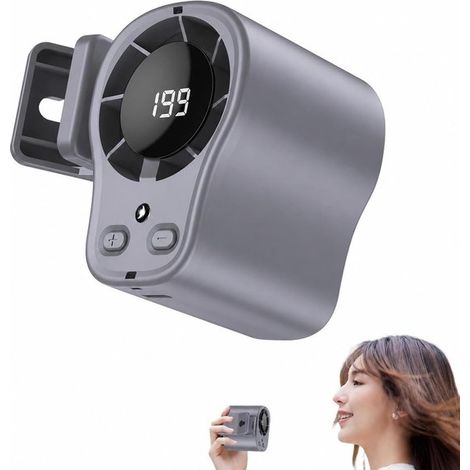 Mini ventilateur de voiture à pince, rechargeable USB, silencieux et rotatif à 360°, ventilateur portable pour voiture, poussette, bureau et camping, noir (1/5)