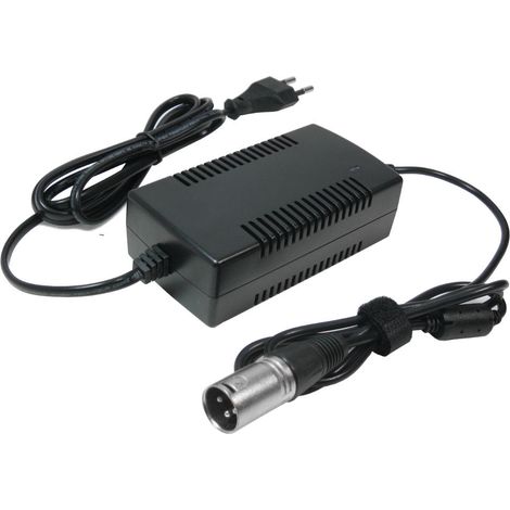 Trade-Shop Netzteil Ladegerät Ladekabel 42V 2A für 36V Akkus mit 18,5mm x 15,5mm 3pin XLR Anschluss Stecker für E-Bike Elektrofahrrad Pedelec Elektro Fahrrad Akkus zum Aufladen