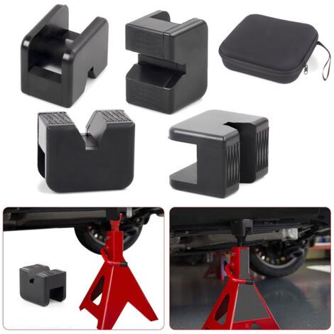Jack Pad Caoutchouc pour Cric de Levage de Voiture Adaptateur Fendue Cadre Jack Stand Universel Protection du Base de Caisse Voiture (4pcs Jack Pad)