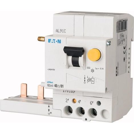 Bloc différentiel pour FAZ 40A 3p 30mA Type A 230V 000180624 EATON FBSMV 40/3/003 A 230