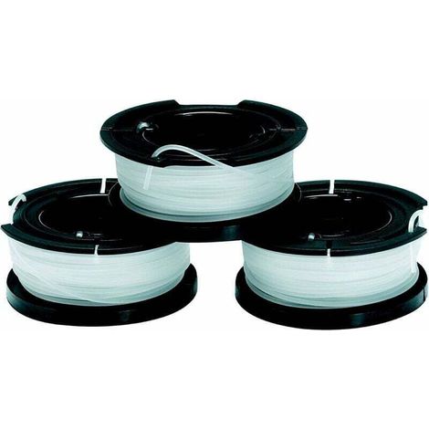 Lot de 3 Bobines de Rechange pour Coupe-Bordures - Bobine Reflex Plus à Déroulement Automatique - 3 x 10 m de Fil en Nylon Transparent et Résistant - Fil de 1,5 mm, A6485-XJ