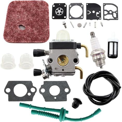 Carburateur Carb avec Filtre à Air Tuyau Membrane Joint Réparation kit pour Stihl FS38 FS55 FS55R FS55RC FC55 FC75 FC85 HS45 HS75 HS80 HS85 KM55 HL45 KM55R (1/5)