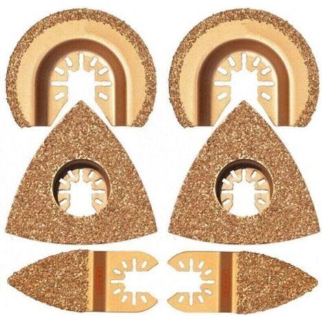 6 pièces Scie oscillantes en carbure de diamant pour Bosch Chicago Craftsman Dewalt Dremel Fein Genesis Harbor (1/4)