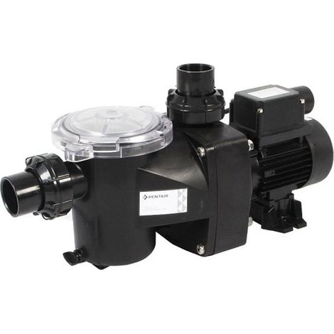 Pentair – Pompe pour piscine auto-amorçante – Débit max 6 m³/h – Compatible jusqu'à 4 g/L – Préfiltre grande capacité – Moteur TEFC IPX5