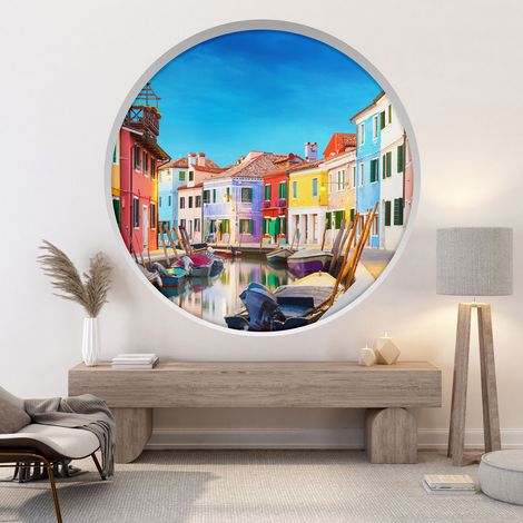 Stickers Trompe l'oeil Arche ronde - Burano - Diamètre 30 cm (1/4)