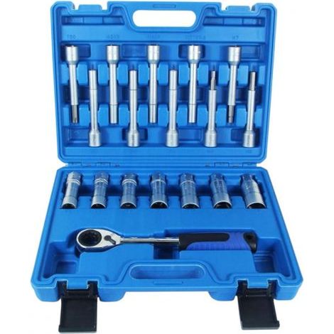 kit 18 chiavi a bussola per la rimozione di ammortizzatori e dadi