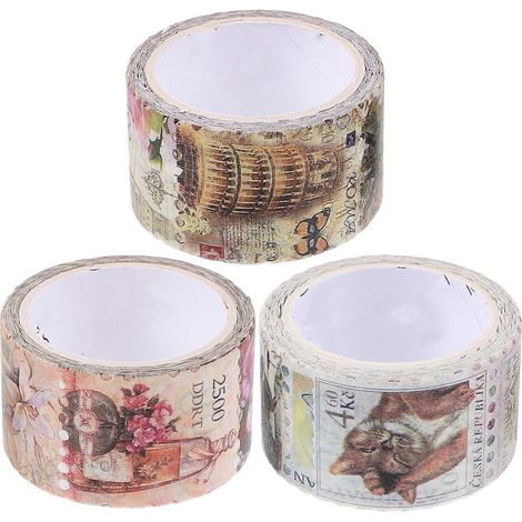 3 rouleaux de ruban adhésif décoratif Washi à motifs, autocollants pour journaling et tampons (1/5)