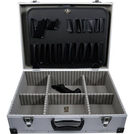Caisse à Outils Aluminium 460 x 340 x 150 mm - Légère et Robuste, Pro - D-Work (1/5)