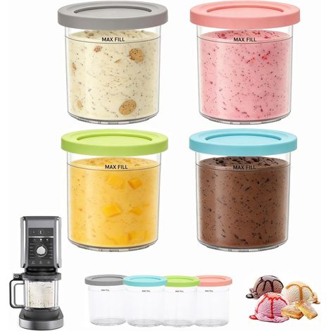 470ml Pots with 4 Lids (1/5)