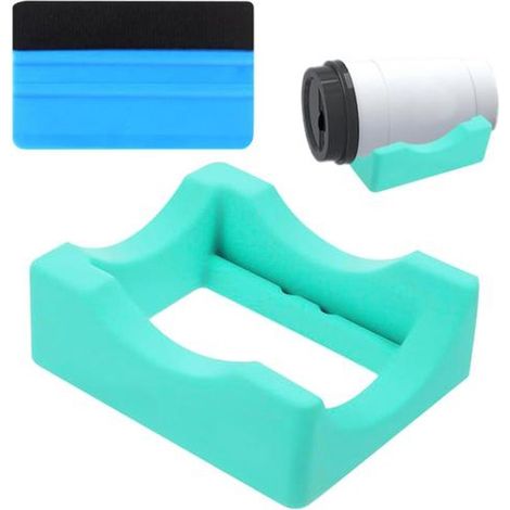 1 x Support en silicone pour verre, racloir inclus, accessoire de sublimation pour tasses et objets en verre, idéal pour loisirs créatifs (1/5)