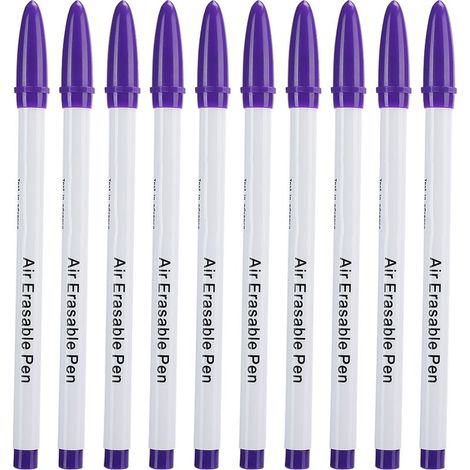 Set mit 10 luftlöschbaren Stiften, dicker violetter Spitze, ausbleichender Nähmarker, Schneiderwerkzeug und Zubehör (1/5)