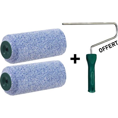 Rouleau peinture acrylique à l'eau 180 mm – Poils 12 mm – Pour murs et plafonds – Haut pouvoir absorbant et couvrant – Rota