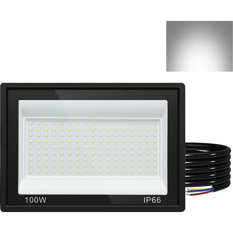 Projecteur LED, projecteur LED extérieur IP66, angle de faisceau 120°, 100W 1 pièce, lampe de travail blanc froid 6000K (1/5)