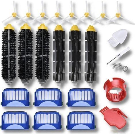 Compatible con piezas de repuesto para aspiradoras iRobot Roomba 692, 671, 676, 675, 645 y 655 (no compatible con otros modelos Roomba): filtro, cepillo de goma, cepillo lateral. (1/5)