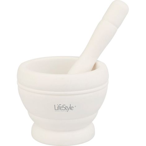 LIFESTYLE mortero polipropileno &43 maza 2699 , Mortero polipropileno &43 maza 2699Ideal para triturar cualquier tipo de especieApto para lavavajillasMedidas cuenco: 13 x 1