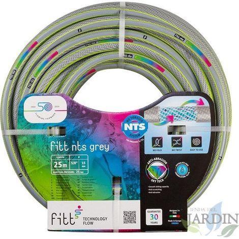 Gartenschlauch NTS Grau 25 mm 25 Meter, 5 Schichten Anti-UV