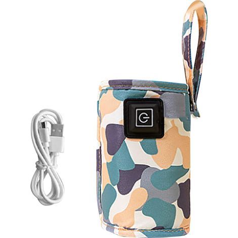 Borsa termica porta biberon, scaldabiberon USB, temperatura regolabile, scaldabiberon portatile per esterni, 5V 2A (bianco) (1/5)