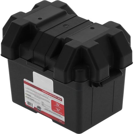 Boîte de rangement multifonction pour batterie, grand format avec sangle, universelle pour voiture, camion, bateau et camping-car (1/5)
