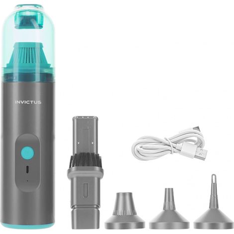 Aspirateur et Pompe à air sans Fil 2 en 1, Gris/Turquoise, 80 W, 150 ML (1/5)