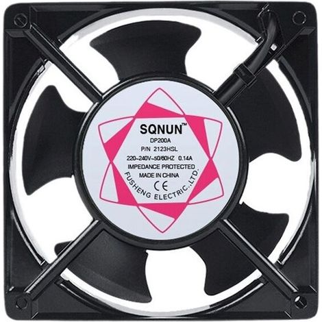 Ventilateur Axial Universel Pour Boîte Cheminée Haute Température Pales Métal Silencieux 120x120x38mm (1/4)