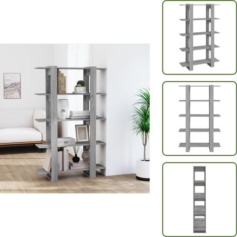 Ripiano - vidaXL Libreria/Divisorio Grigio Sonoma 100x30x160 cm - Mobili