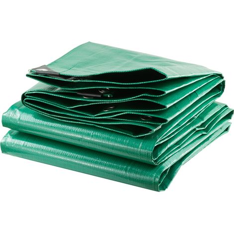 Terre Jardin – Bâche de protection ultra résistante 240g/m² – Dimensions 5 x 8 m – Coins renforcés et œillets métalliques – Polyéthylène haute densité