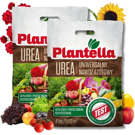 PLANTELLA UREA Stickstoffdünger Harnstoff N46 46 % - Universal für den Garten 4 kg x2